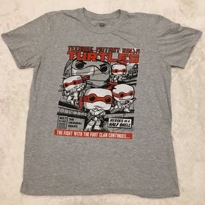 Funko POP Ninja Turtles Gray Tee Small